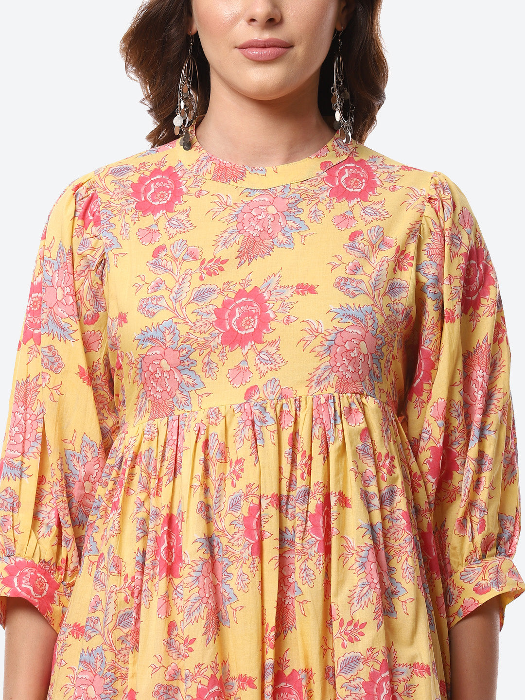 Floral Printed Cotton Kurti
