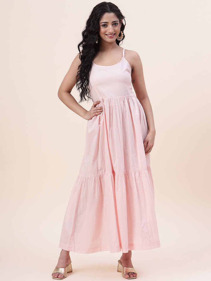Floral Printed Cotton Gown With Jacket