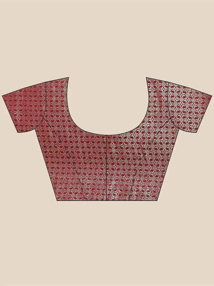 Plain Zari Border  Handloom Woven Saree