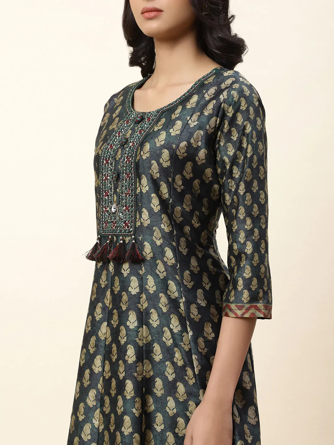 Printed Handloom Anarkali Kurta
