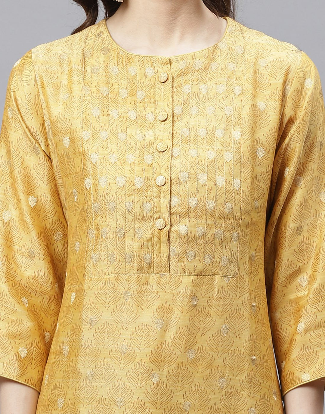 Straight Chanderi Kurta with Plazzo Pants