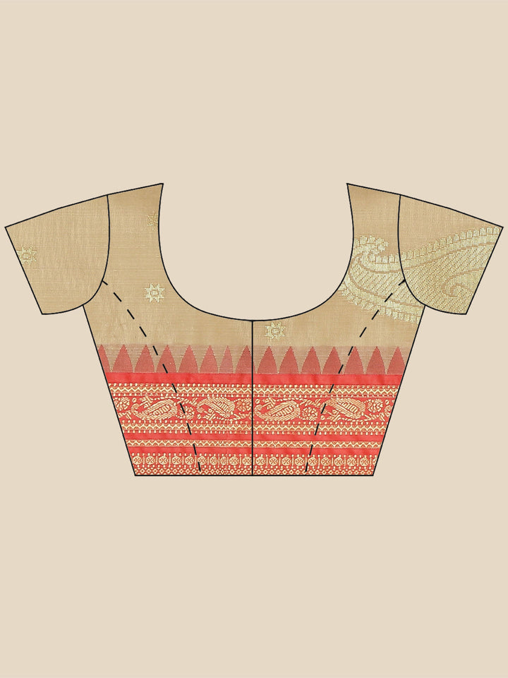 Zari Booti Woven Cotton Saree