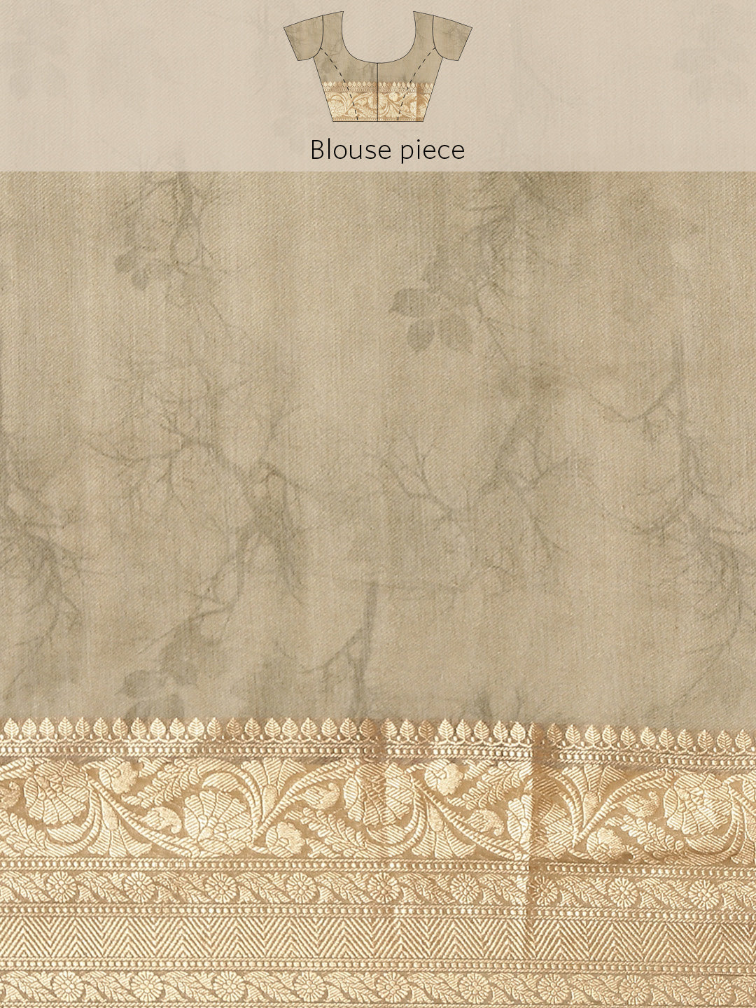 Printed Jamawar Tussar Saree