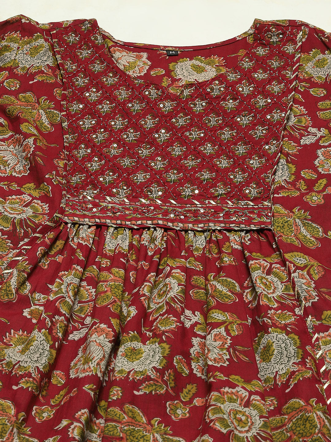 Printed Cotton Kurta With Pants