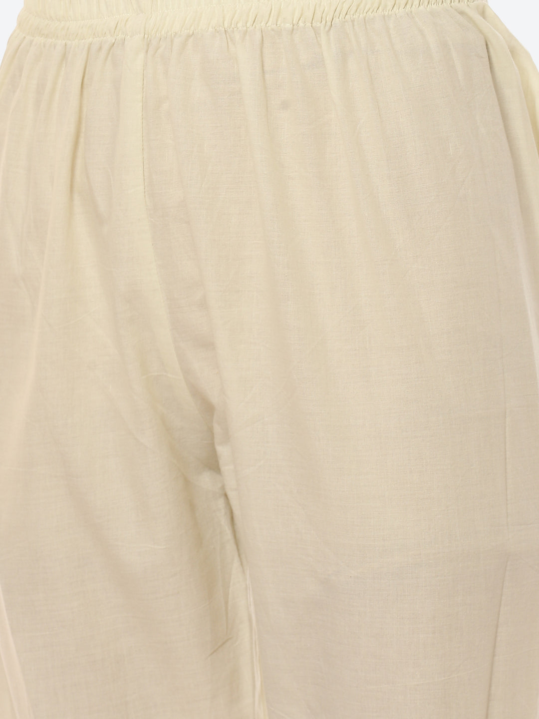 Resham Neck Booti Cotton kurta With Pant &amp; Dupatta