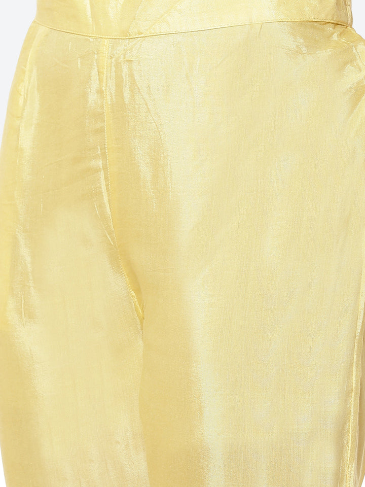 Resham Booti Organza Kurta With Pant &amp; Dupatta