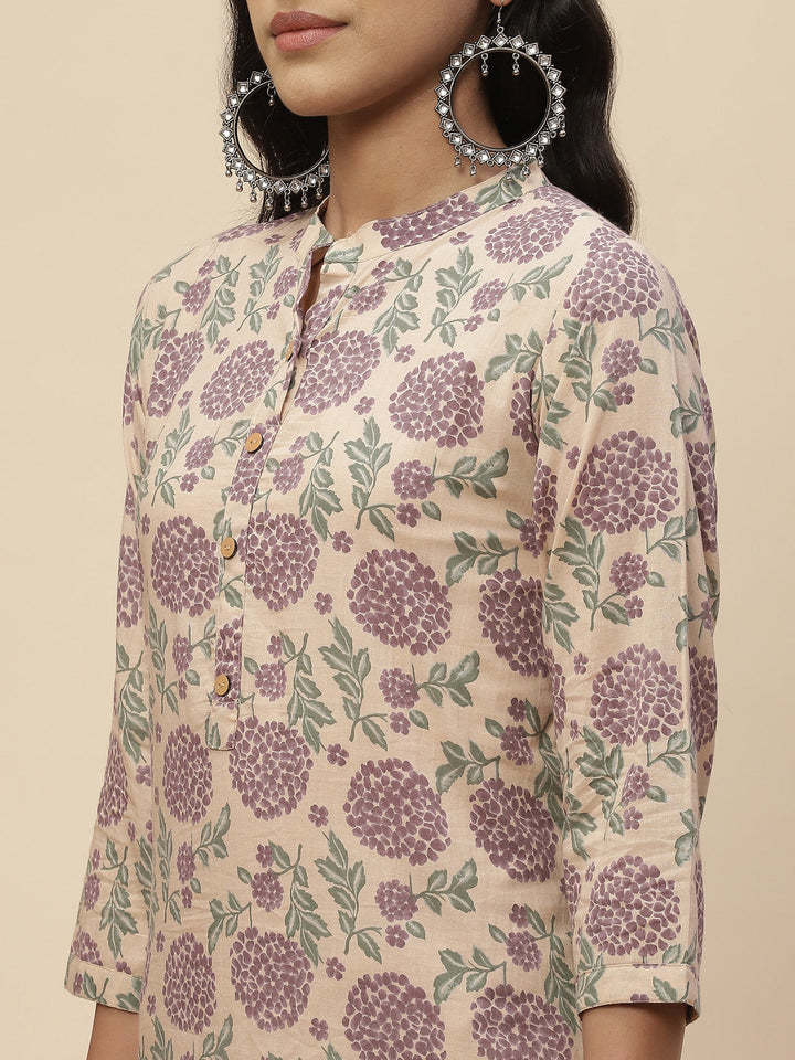 Floral Printed Cotton Kurta