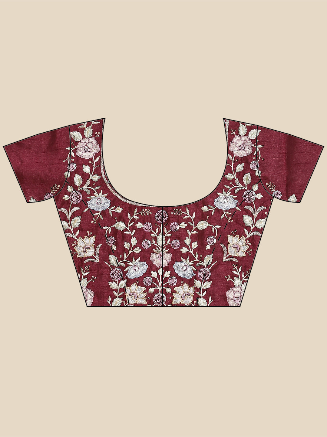 Floral Embroidered Georgette Saree