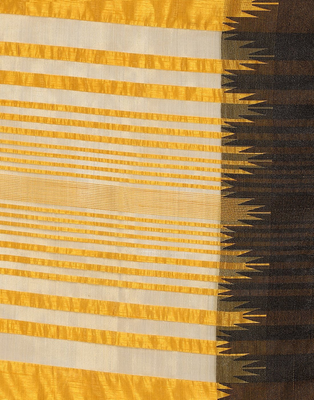 MBZ Meena Bazaar-Mustard Art Handloom Saree