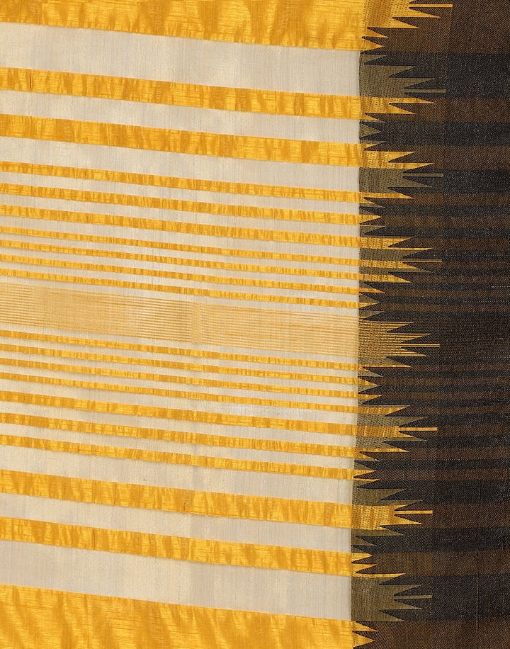 MBZ Meena Bazaar-Mustard Art Handloom Saree