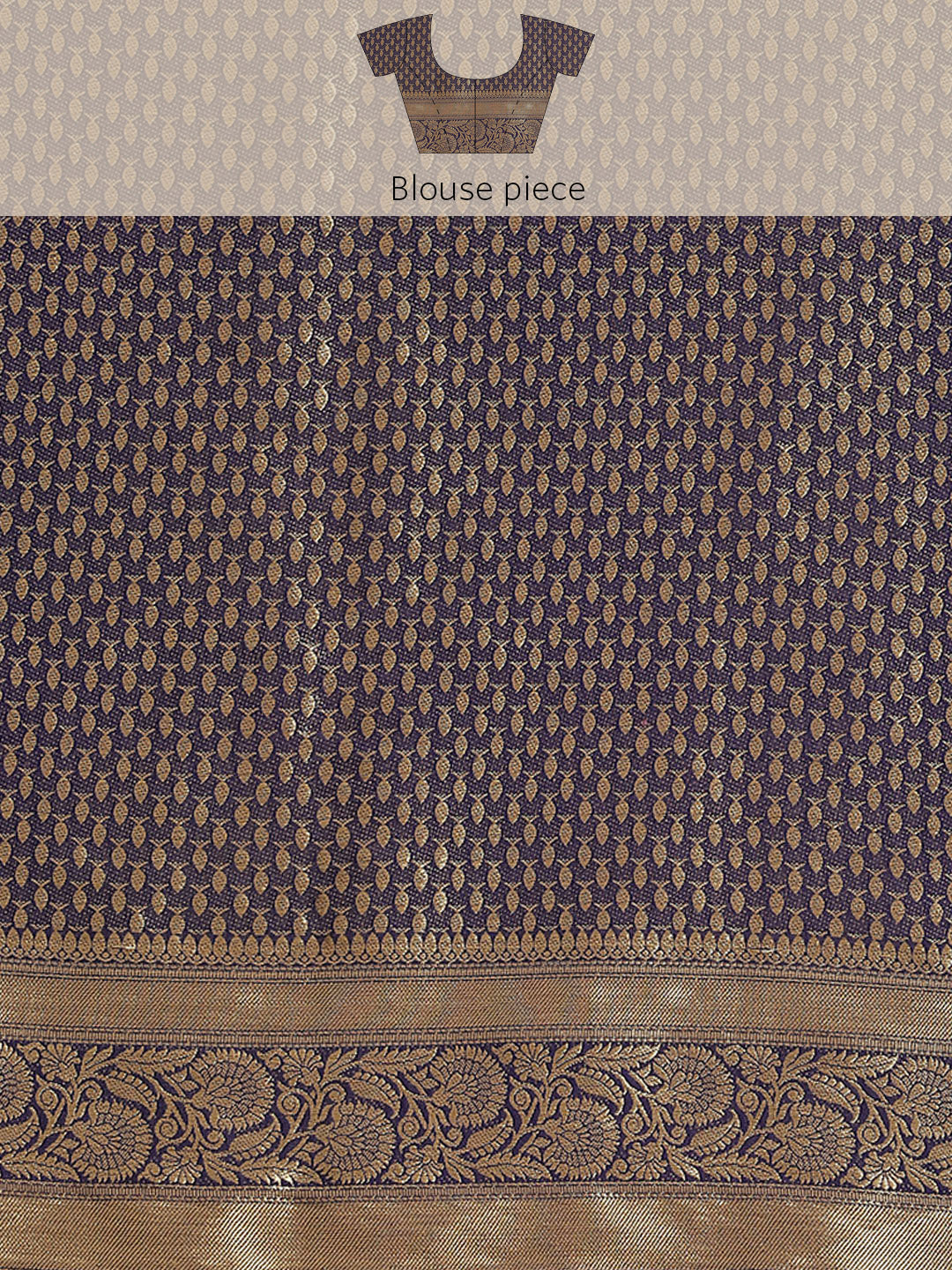 Zari Border Booti Art Handloom Woven Saree