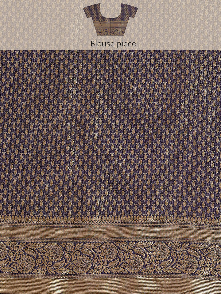 Zari Border Booti Art Handloom Woven Saree
