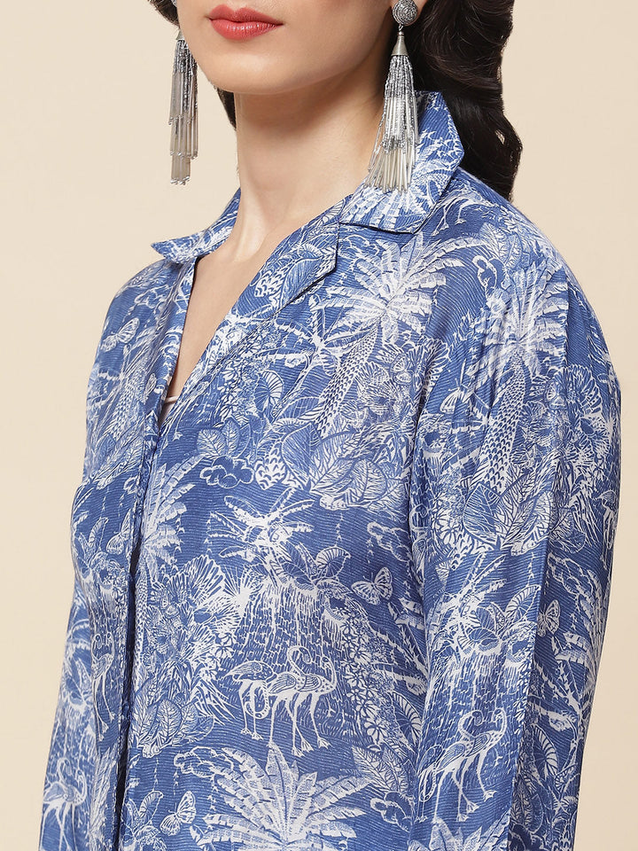 Printed Cotton Kurti With Pants