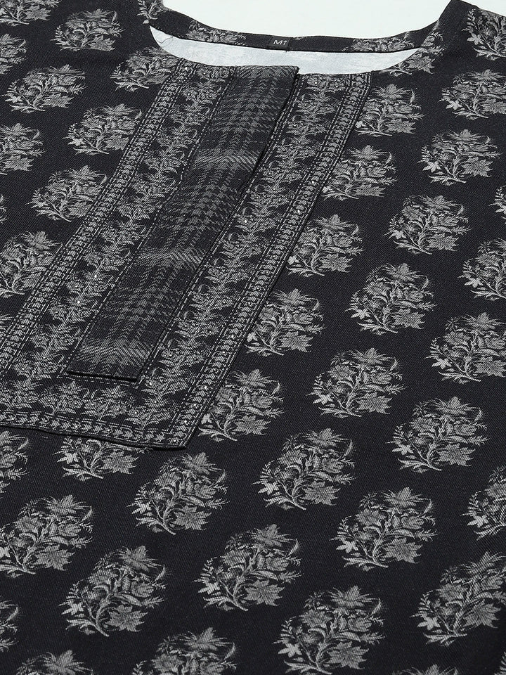 Printed Pashima Kurta With Pants
