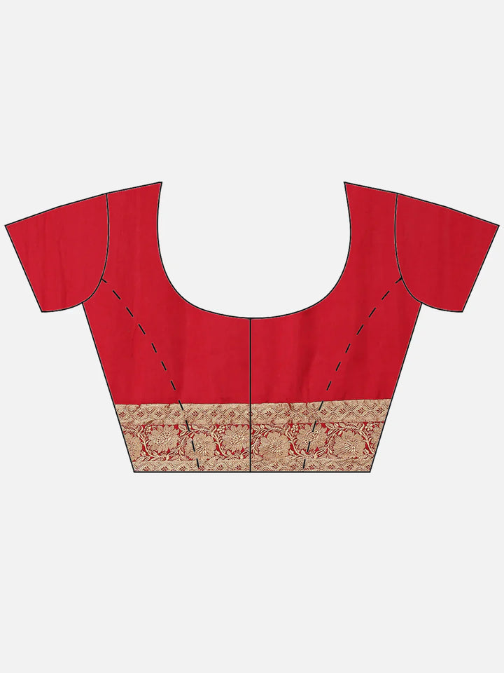 Zari Booti Satin Woven Saree