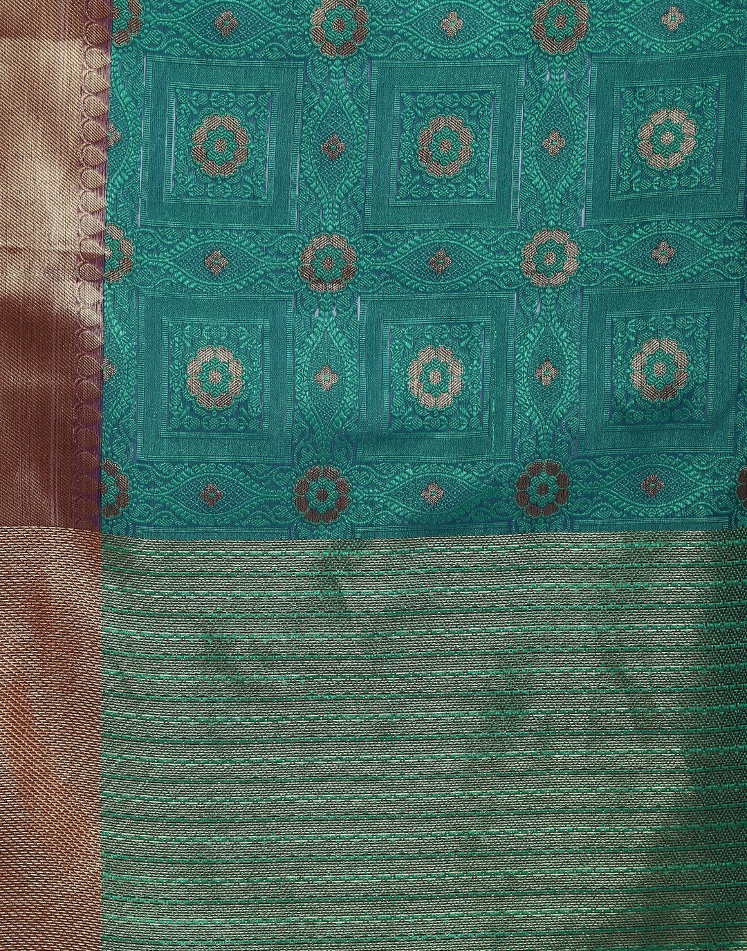 Green Cotton Woven Saree