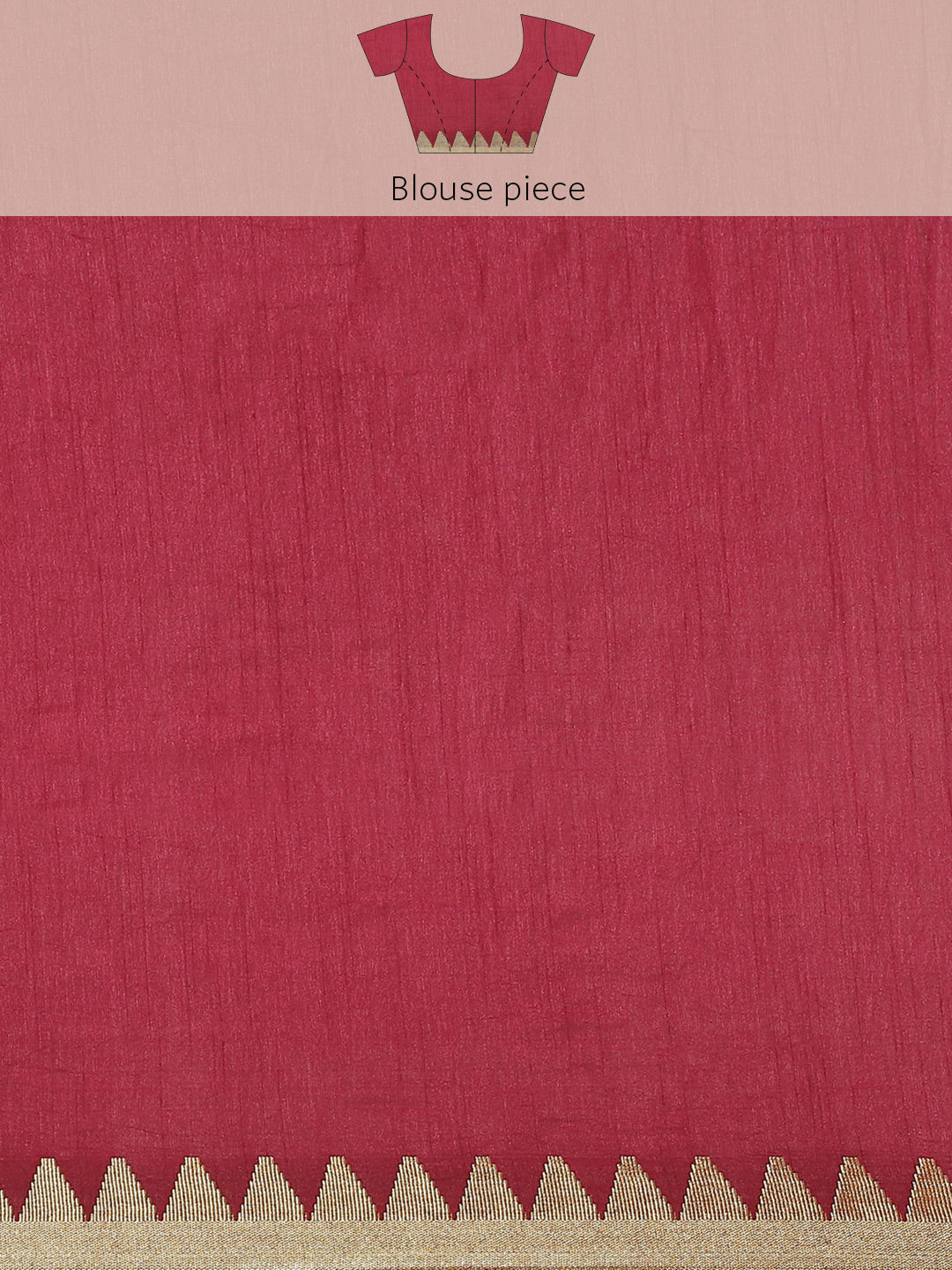Plain Art Handloom Saree with  Temple Border