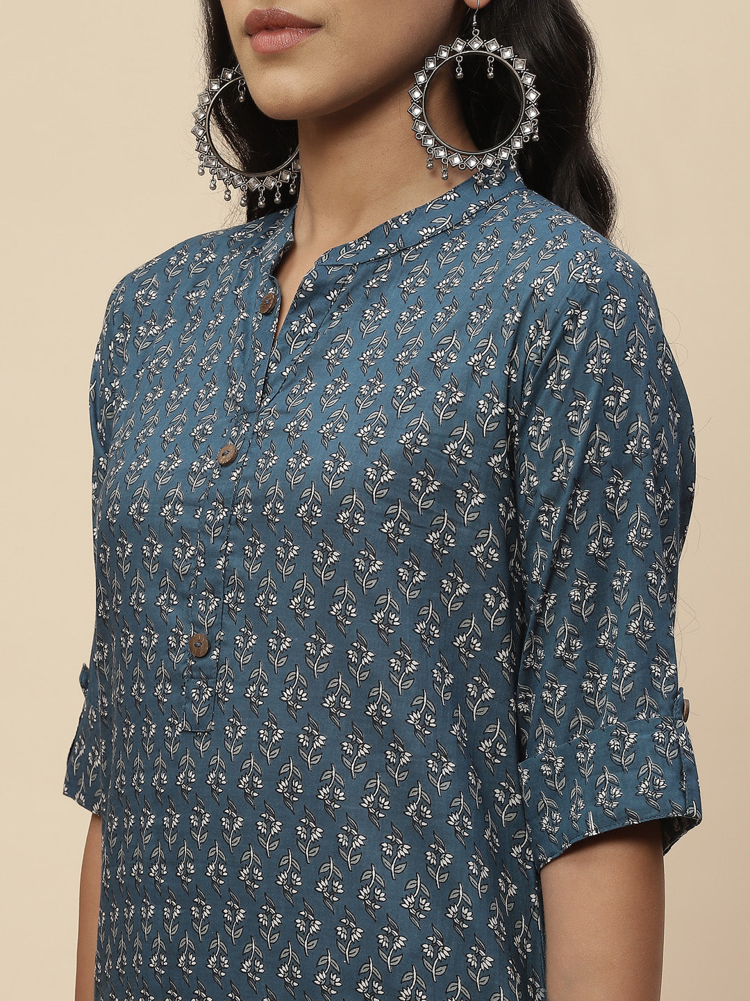 Floral Printed Cotton Kurta