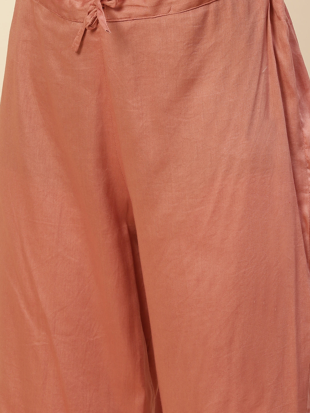 Zari Embroidered Cotton Kurta With Pants &amp; Dupatta