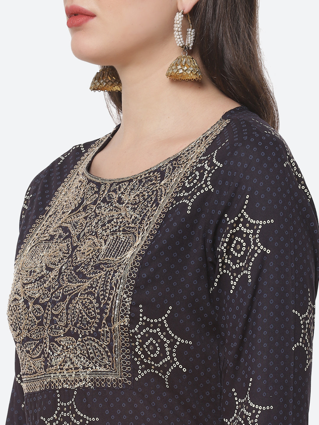 Printed Cotton Stitched Kurti With Pant And Printed Dupatta