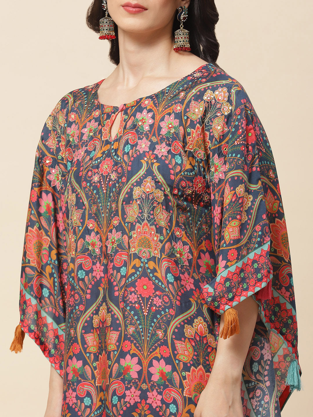 Printed Muslin Kaftan Kurta