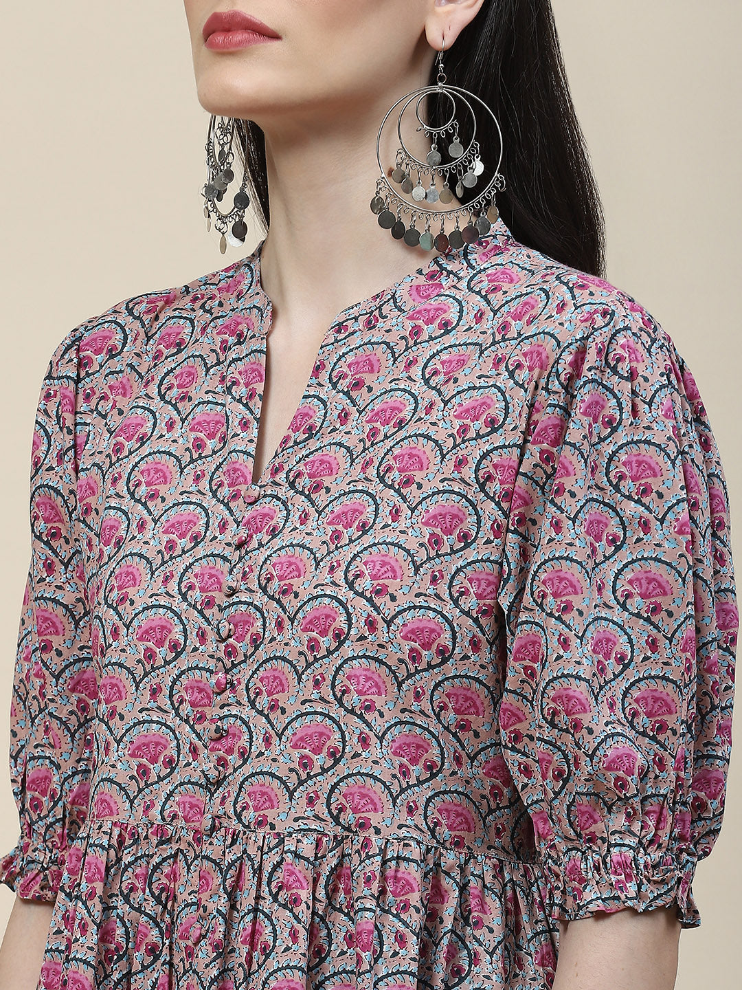 Floral Printed Cotton Kurta