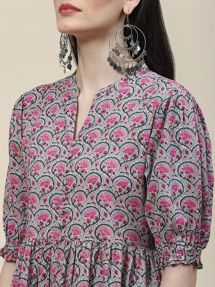 Floral Printed Cotton Kurta