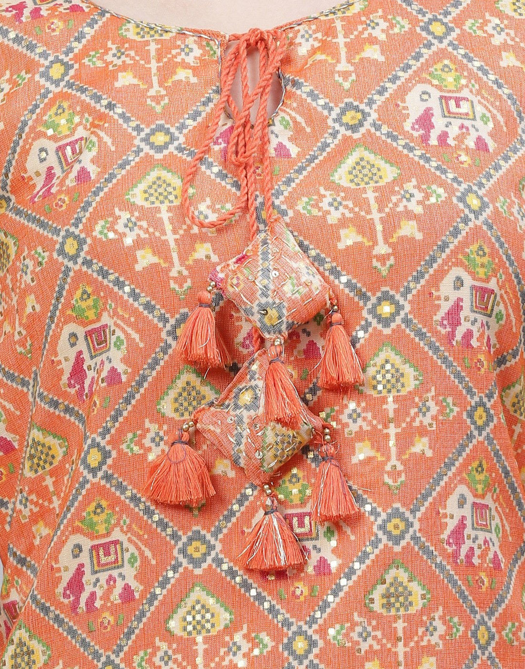 Printed Cotton Kurti With Pant