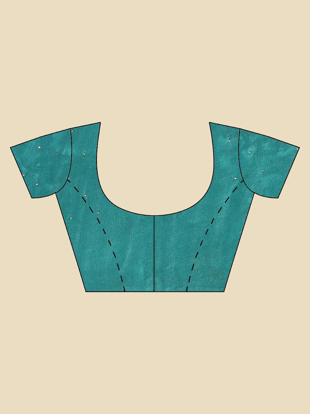 Stone &amp; Mirror Embellished Chinon Saree