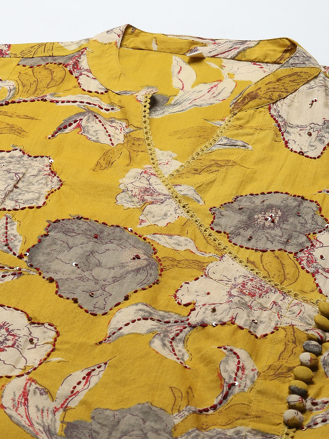 Printed Cotton Kurta With Pants