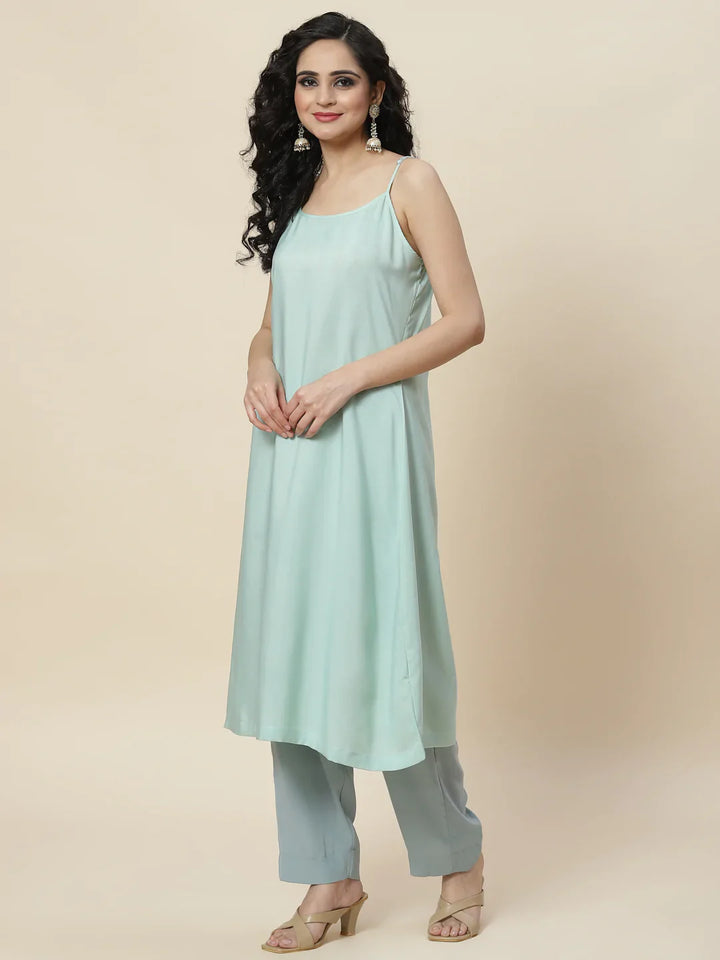 Floral Printed Organza Kurta With Palazzo &amp; Inner