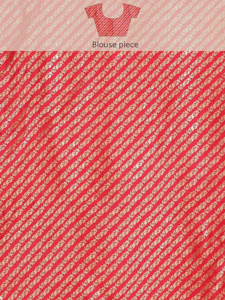 Banarasi Art rani red Handloom