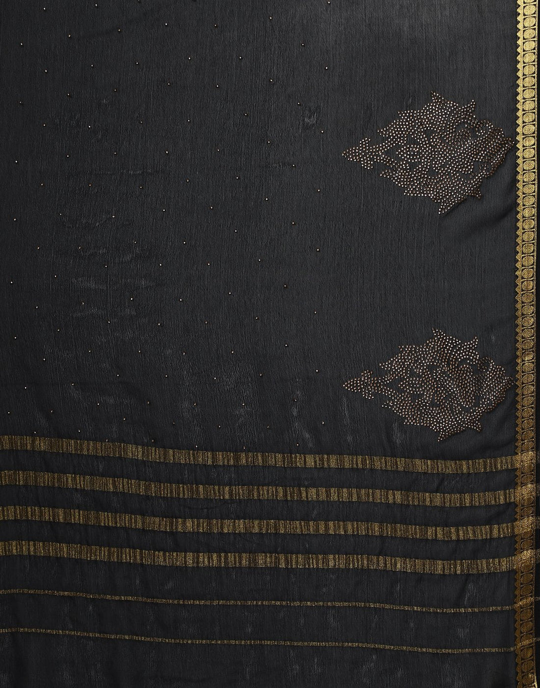 Black Art Crepe Saree
