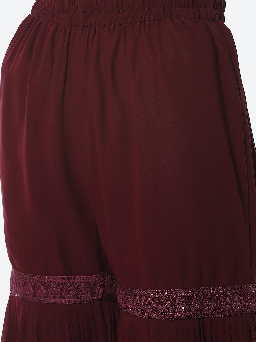 Resham Booti Georgette Kurta With Garara &amp; Georgette Dupatta