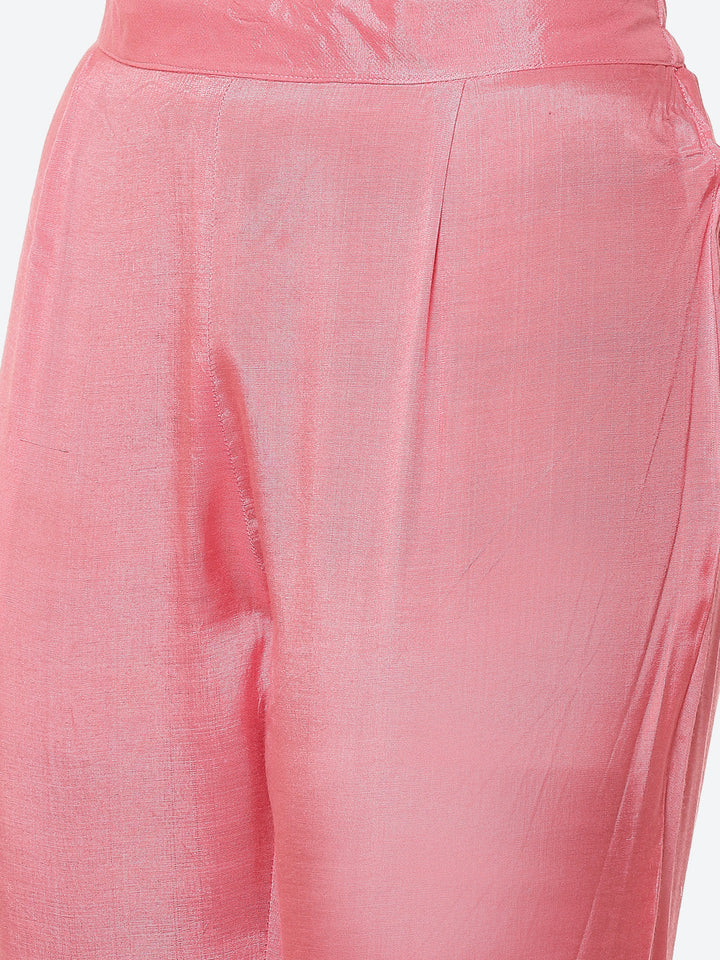 Sequin Work Chanderi Kurta With Pants &amp; Dupatta