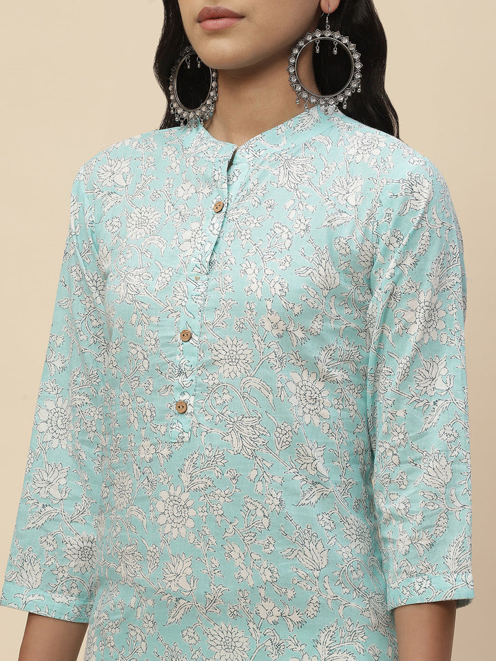 Floral Printed Cotton Kurta