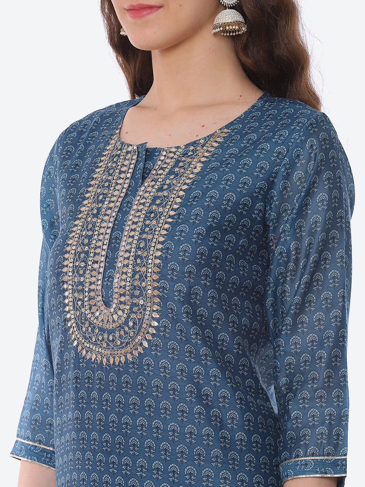 Gota Work Chanderi Kurta With Pant