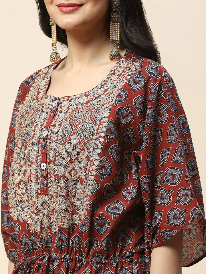 Printed Cotton Kaftan Kurta