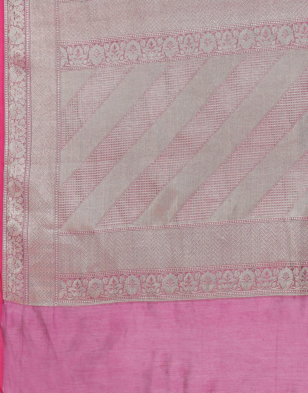 MBZ Meena Bazaar-Navy Blue Cotton Woven Saree