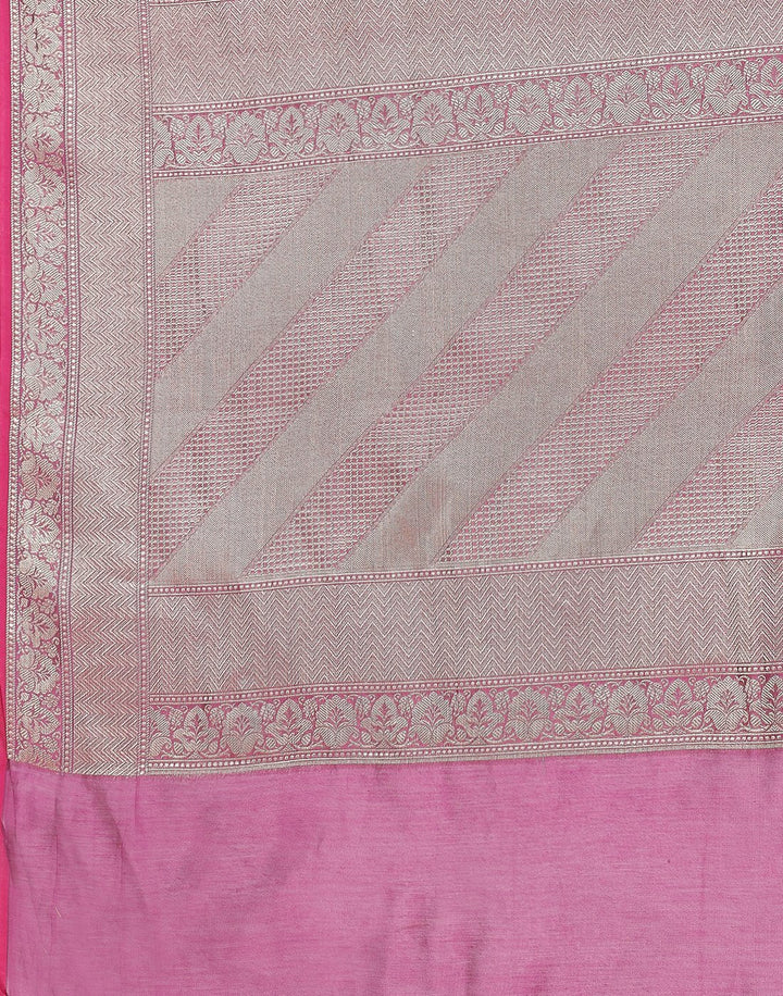 MBZ Meena Bazaar-Navy Blue Cotton Woven Saree