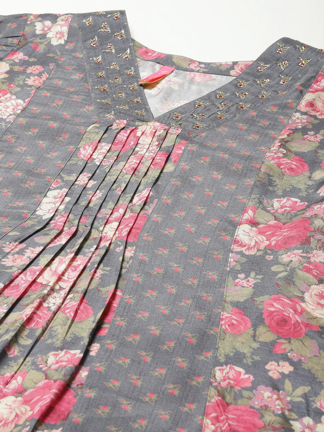 Printed Crepe Kurta With Palazzo