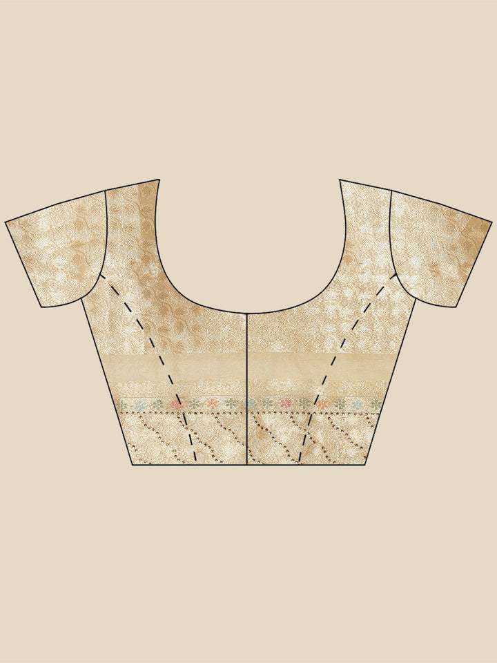 Floral Jaal Woven Organza Saree
