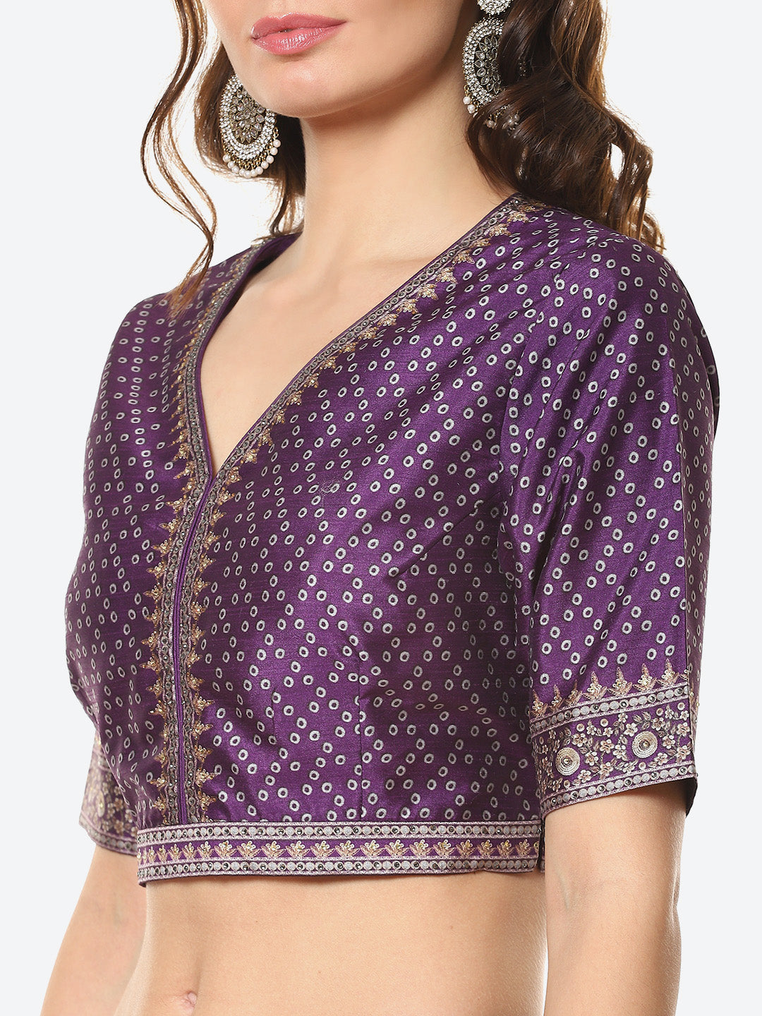 Printed Choli With Lehenga &amp; Net Dupatta