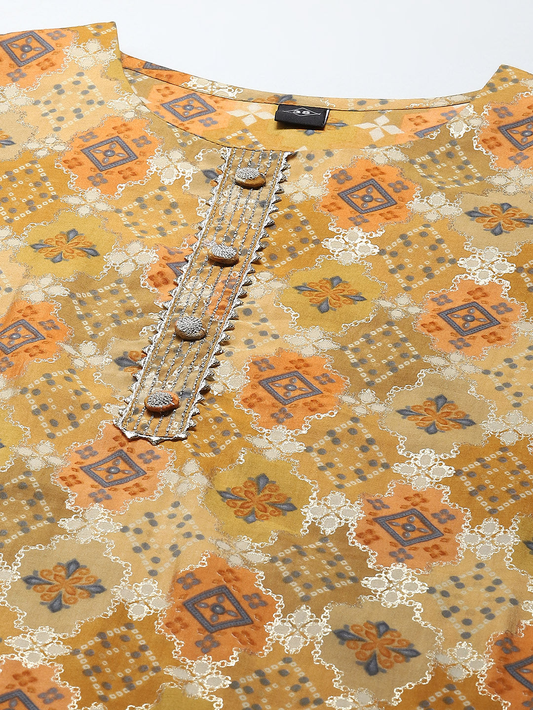 Printed Muslin Straight Kurta
