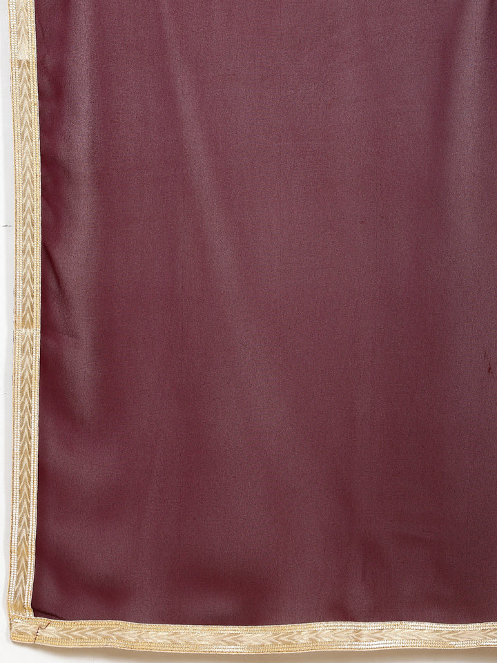 Sequin Embroidered Georgette Kurta With Garara &amp; Dupatta