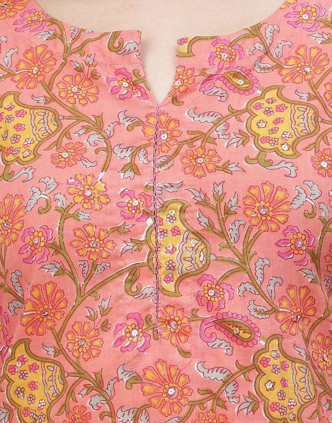 Floral Print Cotton Kurti