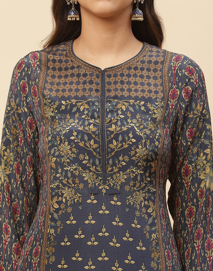 Digital Printed Crepe Salwar Kameez Stitched Suit With Georgette Dupatta
