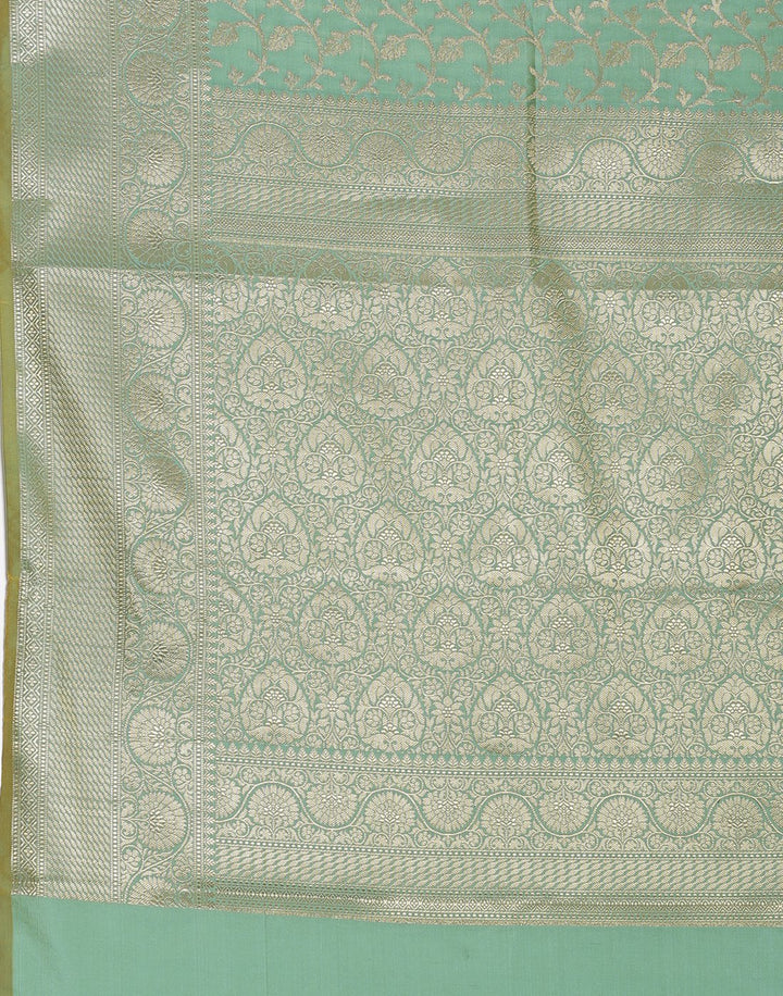 Green Banarasi Art Handloom Saree