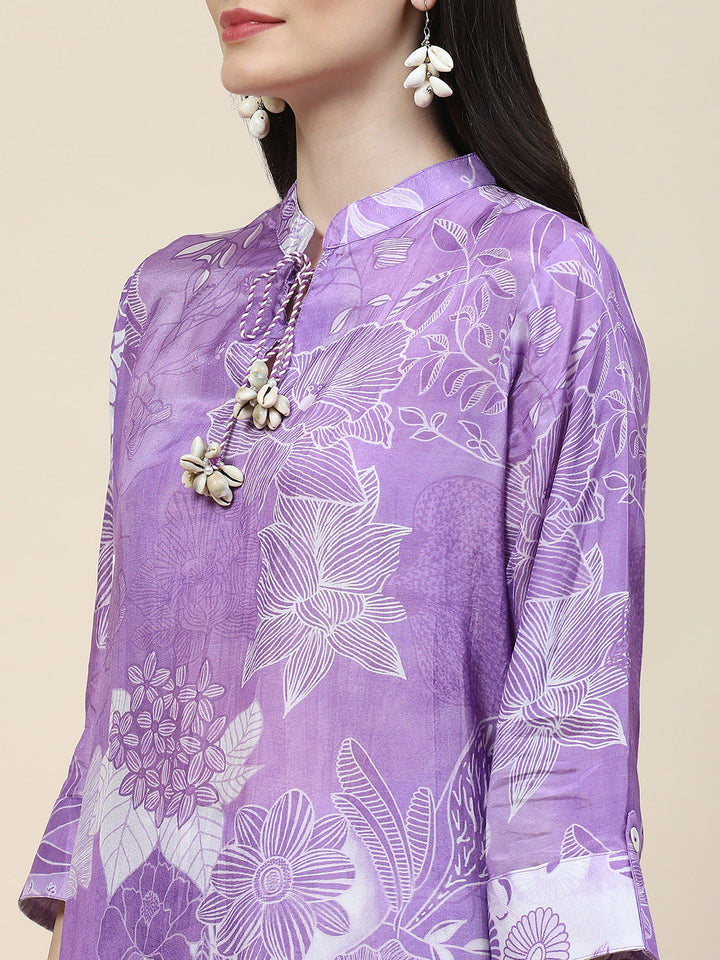 Printed Muslin Kurti With Pants