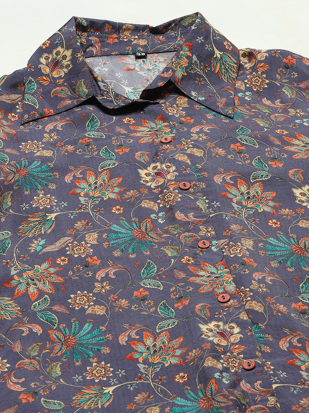 Floral Printed Muslin Kurti With Pants